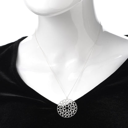 Tiffany Sterling Silver Paloma Picasso Heart Medallion Pendant Necklace 2 of 6