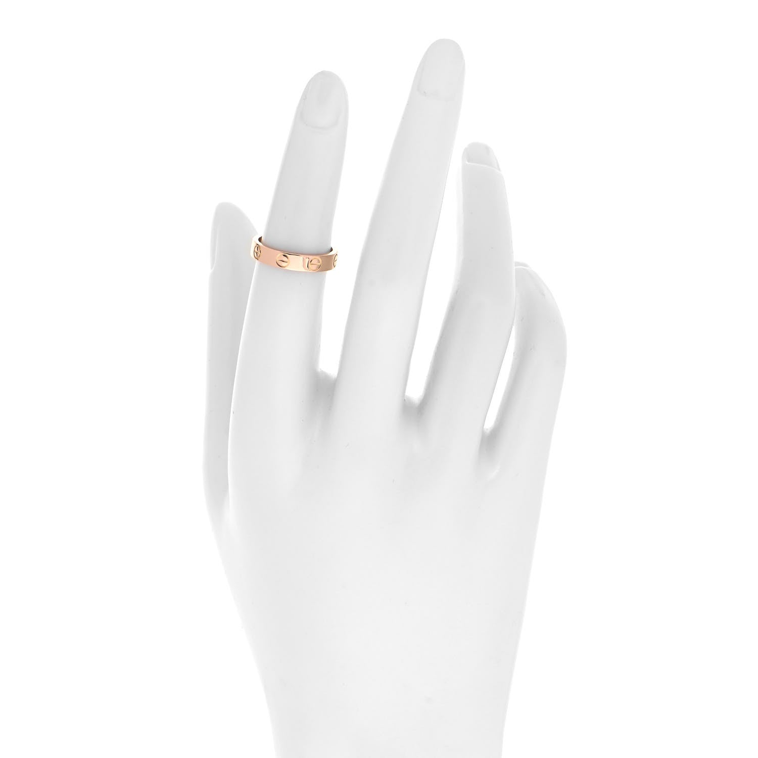 Cartier 18K Pink Gold 3.5mm LOVE Wedding Band Ring 49 4.75 2 of 4