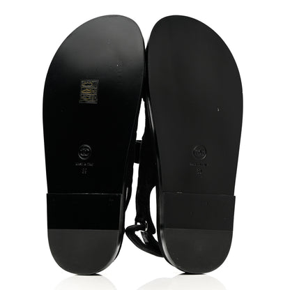 Chanel Mixed Fibers Velcro Dad Sandals 39 Black 6 of 12
