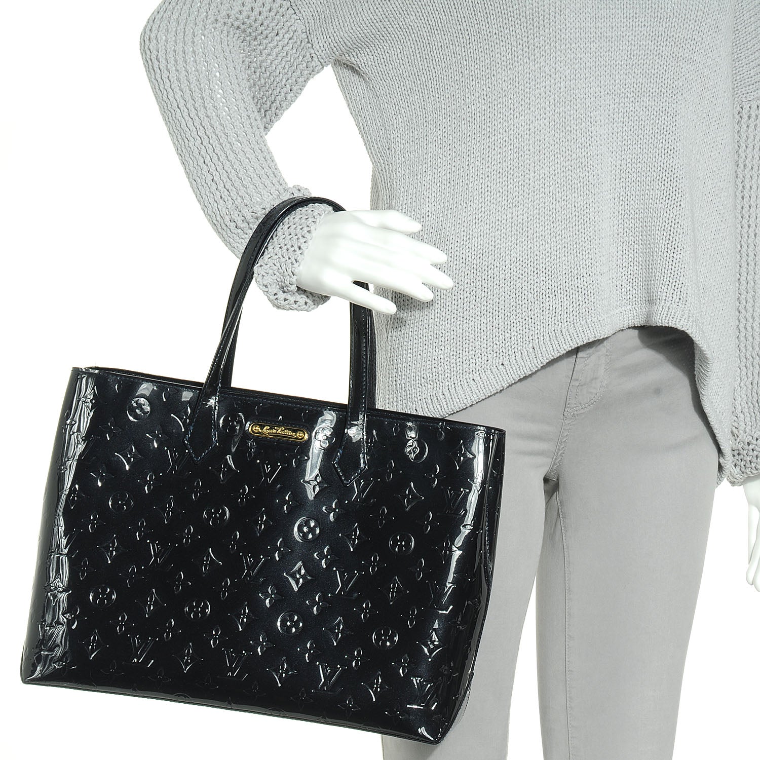 Louis Vuitton Vernis Wilshire MM Blue Infini 2 of 8