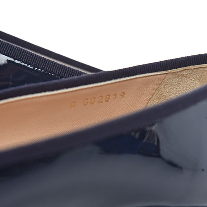 Chanel Patent Classic CC Ballet Flats 40 Navy 8 of 9