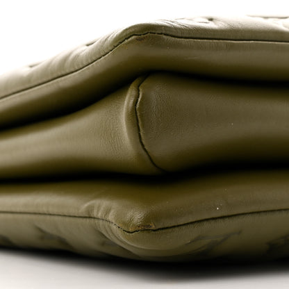 Louis Vuitton Lambskin Embossed Monogram Coussin MM Khaki 10 of 11