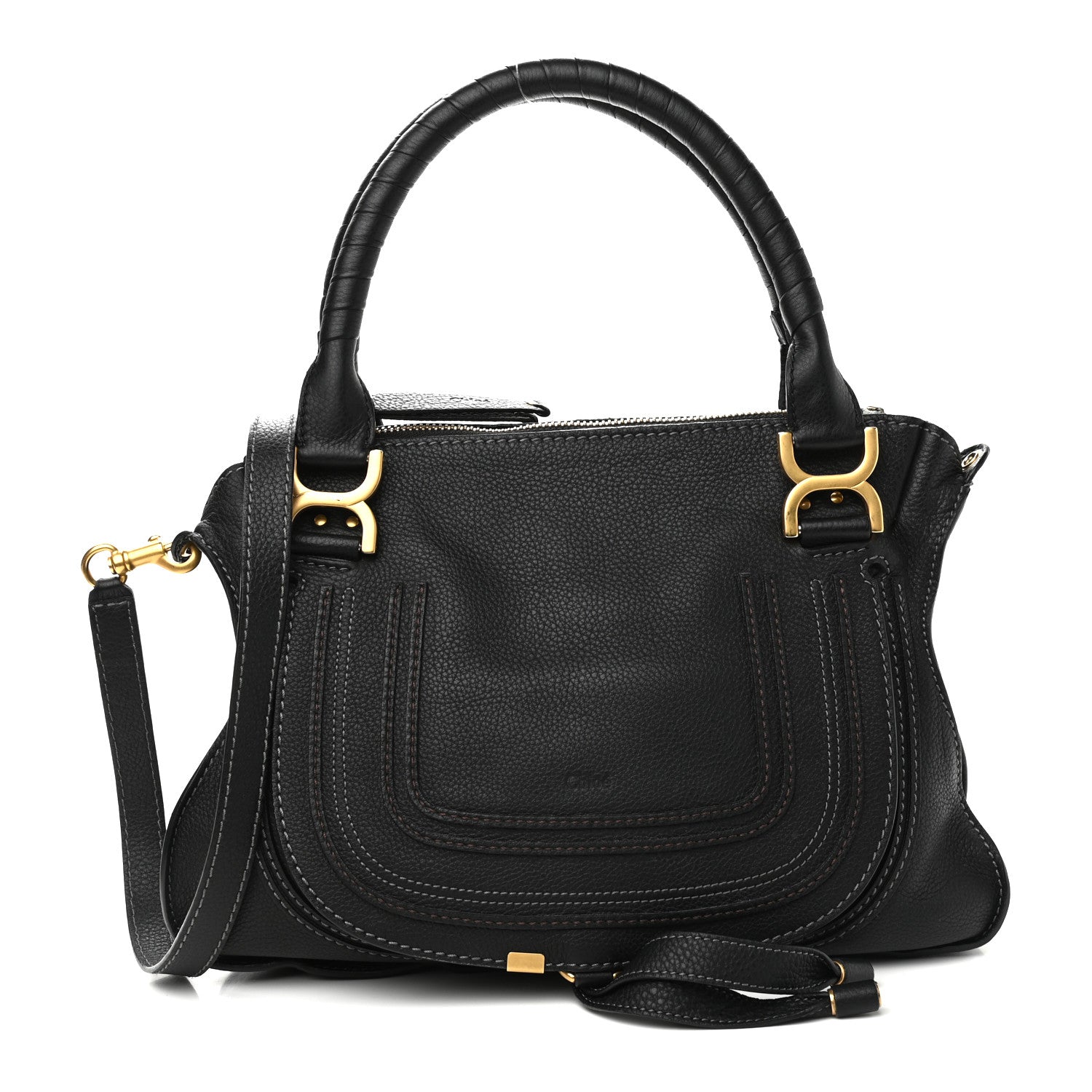 Chloe Calfskin Medium Marcie Satchel Black 1 of 13
