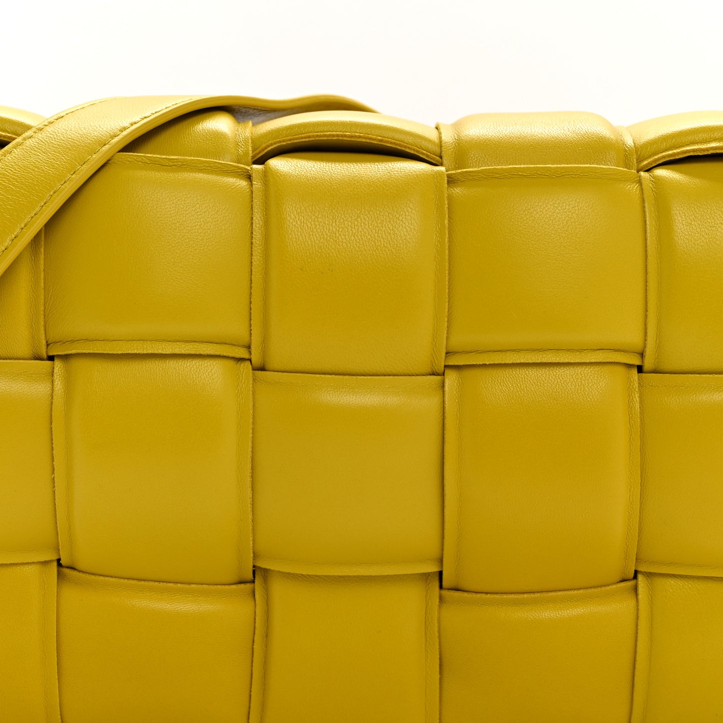 Nappa Maxi Intreccio Padded Cassette Crossbody Bag Kiwi