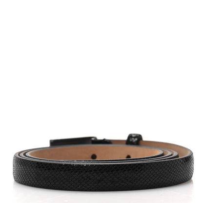 Chanel Calfskin Lizard Embossed Reissue Belt 95 38 Black 2 of 6