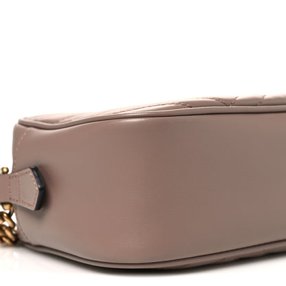 Gucci Calfskin Matelasse Small GG Marmont Chain Shoulder Bag Porcelain Rose 9 of 11