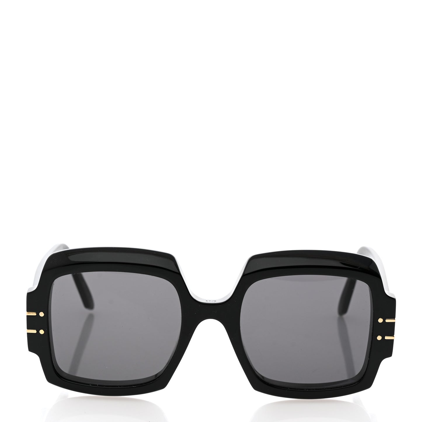 Acetate Diorsignature S1U Square Sunglasses Black