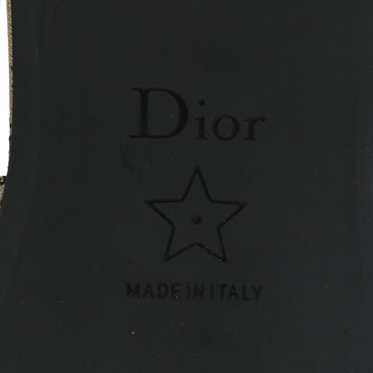 Christian Dior Nylon Leopard Print Mizza Slingback Flat 38.5 Beige Multicolor 7 of 7