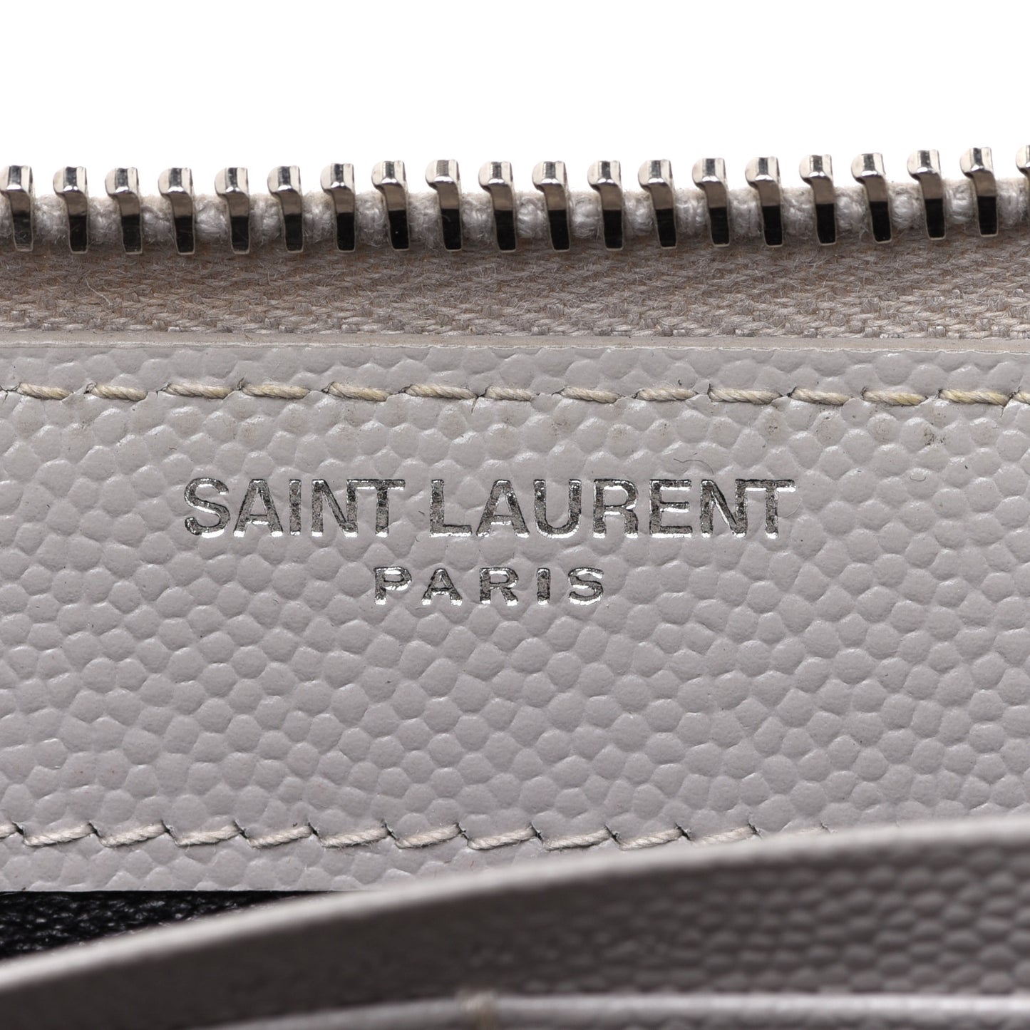 Grain De Poudre Matelasse Chevron Monogram Zip Around Wallet Granite