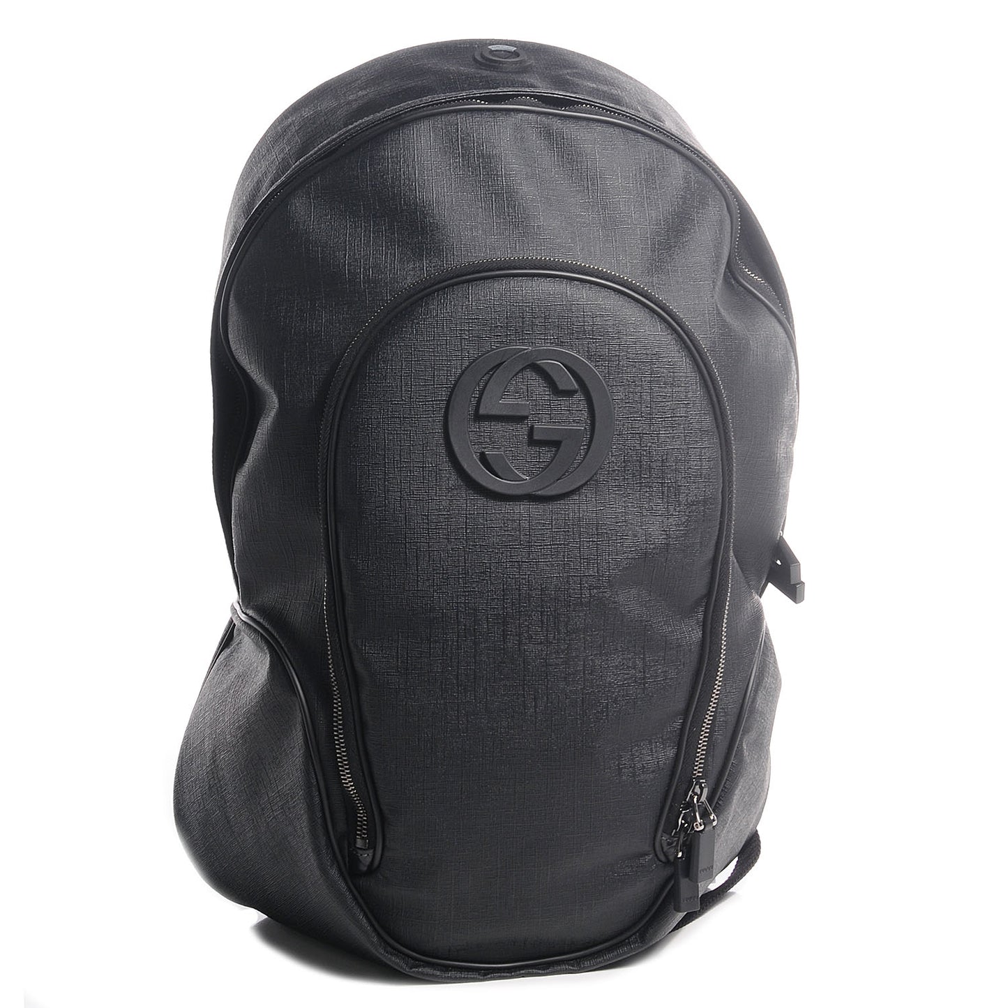 Coated Canvas Interlocking G Travel Backpack Black