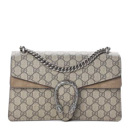 Gucci GG Supreme Monogram Small Dionysus Shoulder Bag Taupe 1 of 9