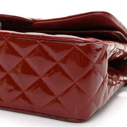 Chanel Patent Quilted Jumbo Double Flap Red 8 of 11