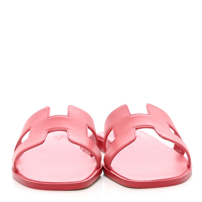 Hermes Epsom Oran Sandals 37 Rouge Azalee 2 of 10