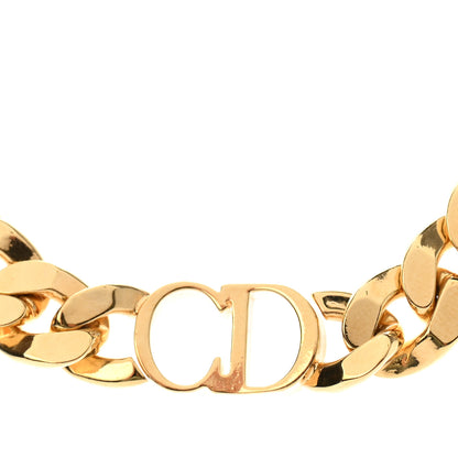 Christian Dior Metal CD Choker Necklace Gold 4 of 7