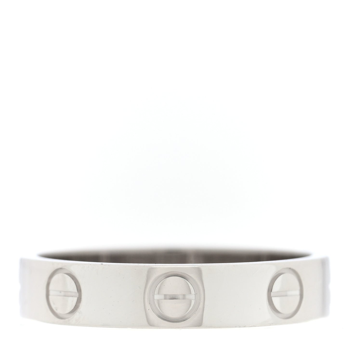 18K White Gold 3.5mm LOVE Wedding Band Ring 49 4.75