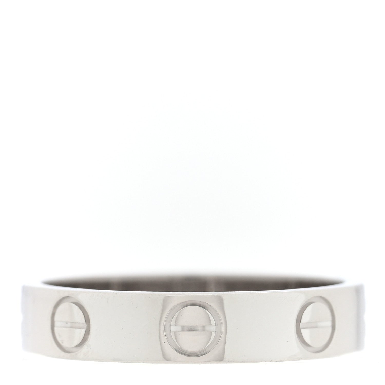 Cartier 18K White Gold 3.5mm LOVE Wedding Band Ring 49 4.75 3 of 4
