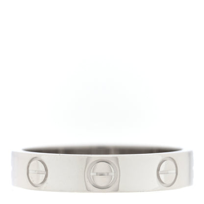 Cartier 18K White Gold 3.5mm LOVE Wedding Band Ring 49 4.75 3 of 4