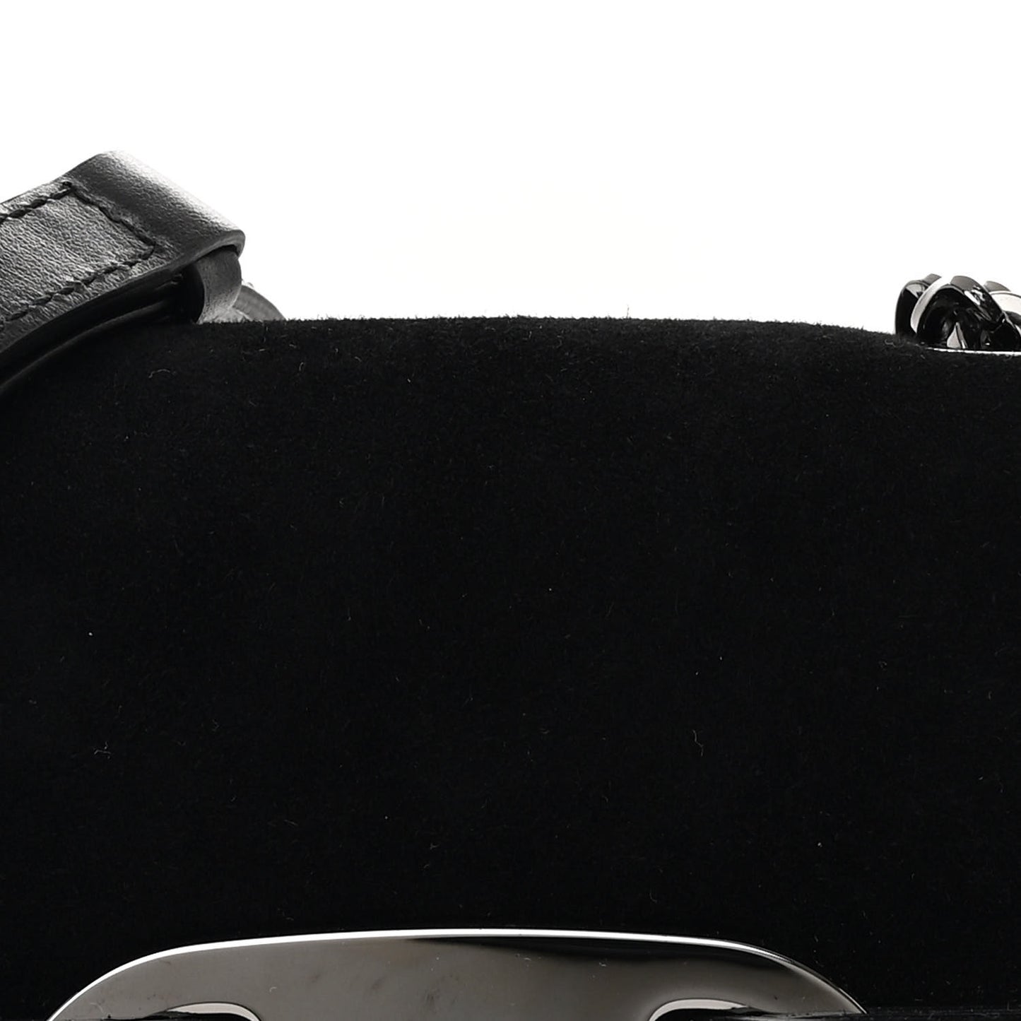 Suede Crystal Mini Vara Bow Crossbody Bag Black