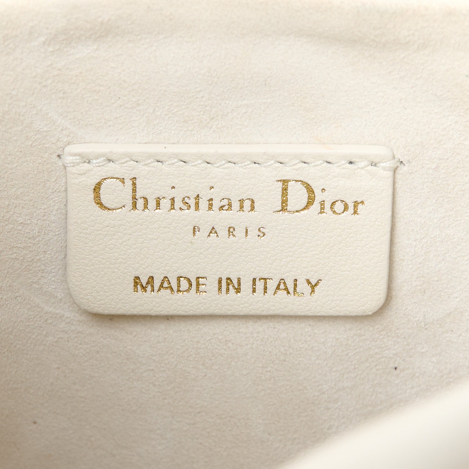 Christian Dior Lambskin Cannage Milly Mini Drawstring Bag Latte 6 of 11