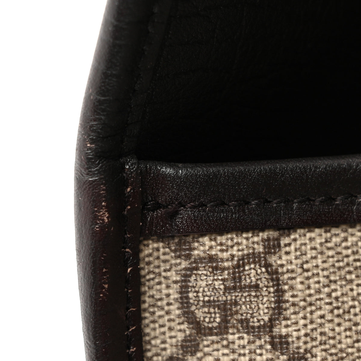 GG Plus Monogram Web Large Tote Dark Brown