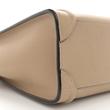 Celine Drummed Calfskin Nano Luggage Dune 9 of 15