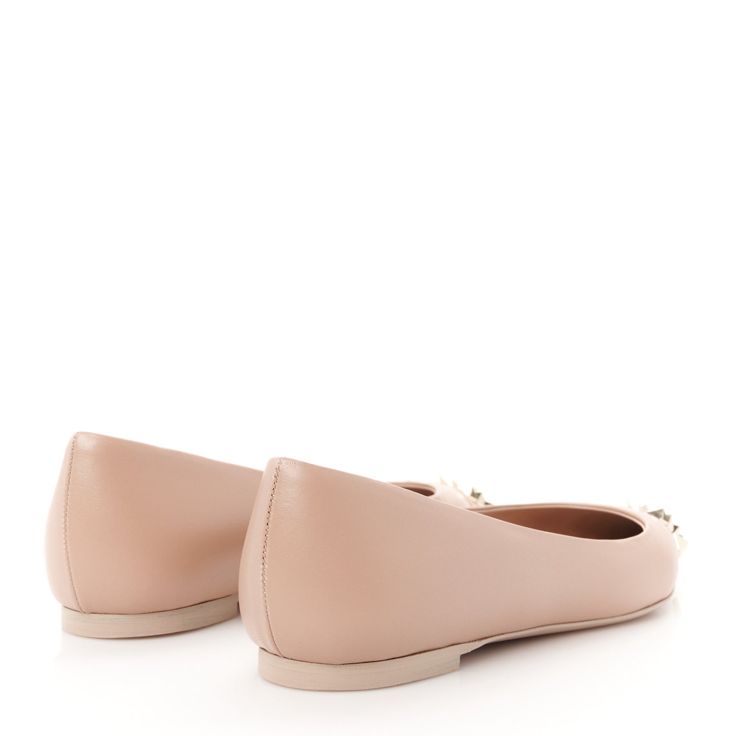 Nappa Rockstud Alcove Ballerina Flats 36 Rose