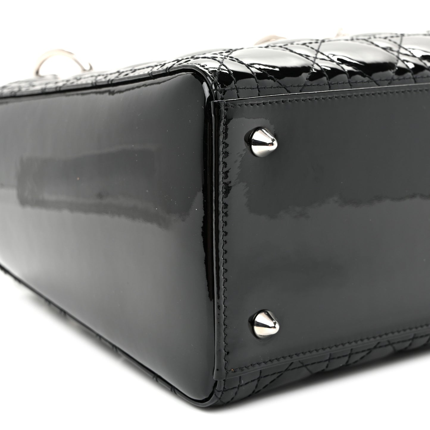 Patent Cannage Medium Lady Dior Black