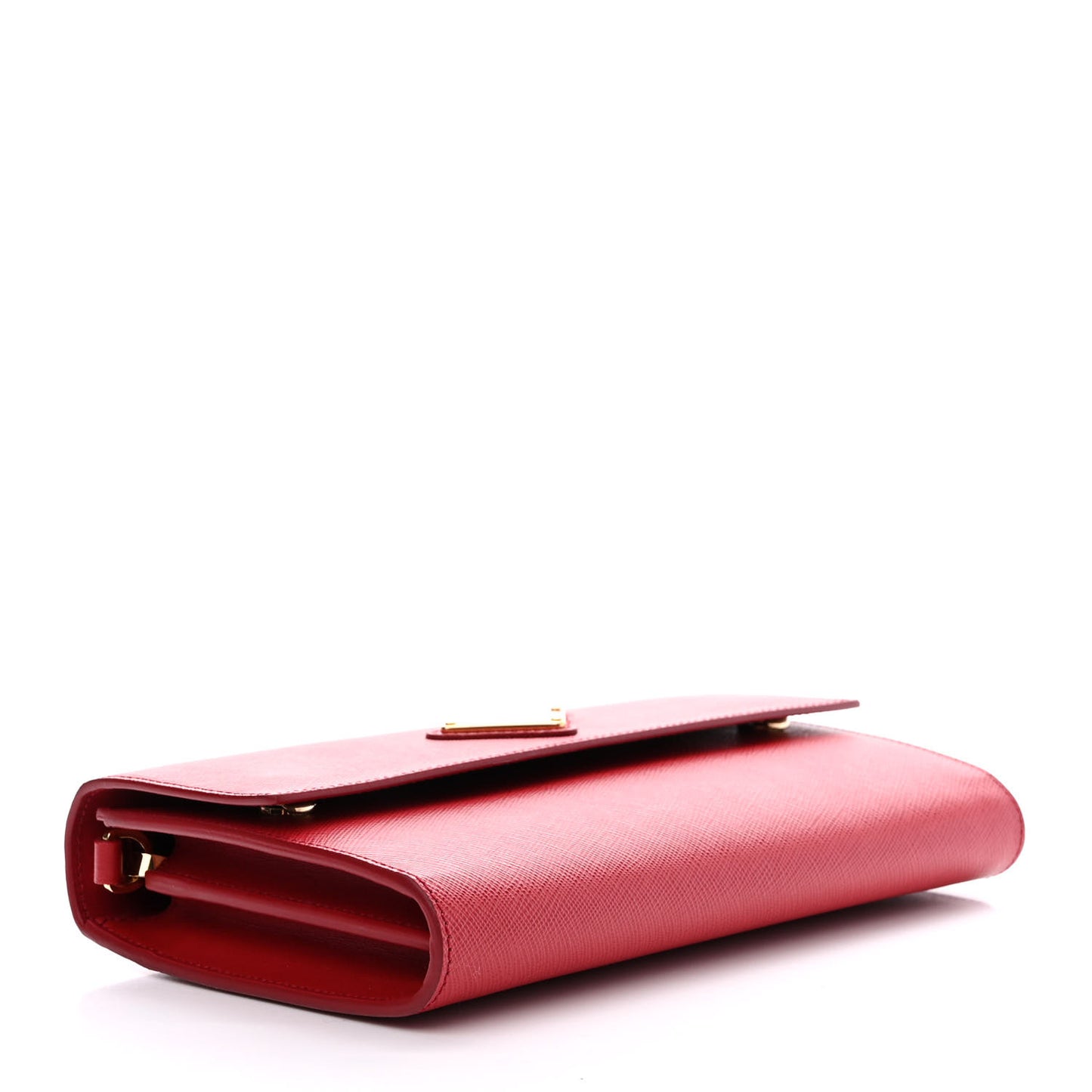 Saffiano Wallet With Shoulder Strap Fuoco