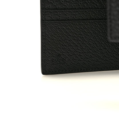 Gucci Textured Calfskin Web Ophidia French Flap Wallet Black 6 of 7