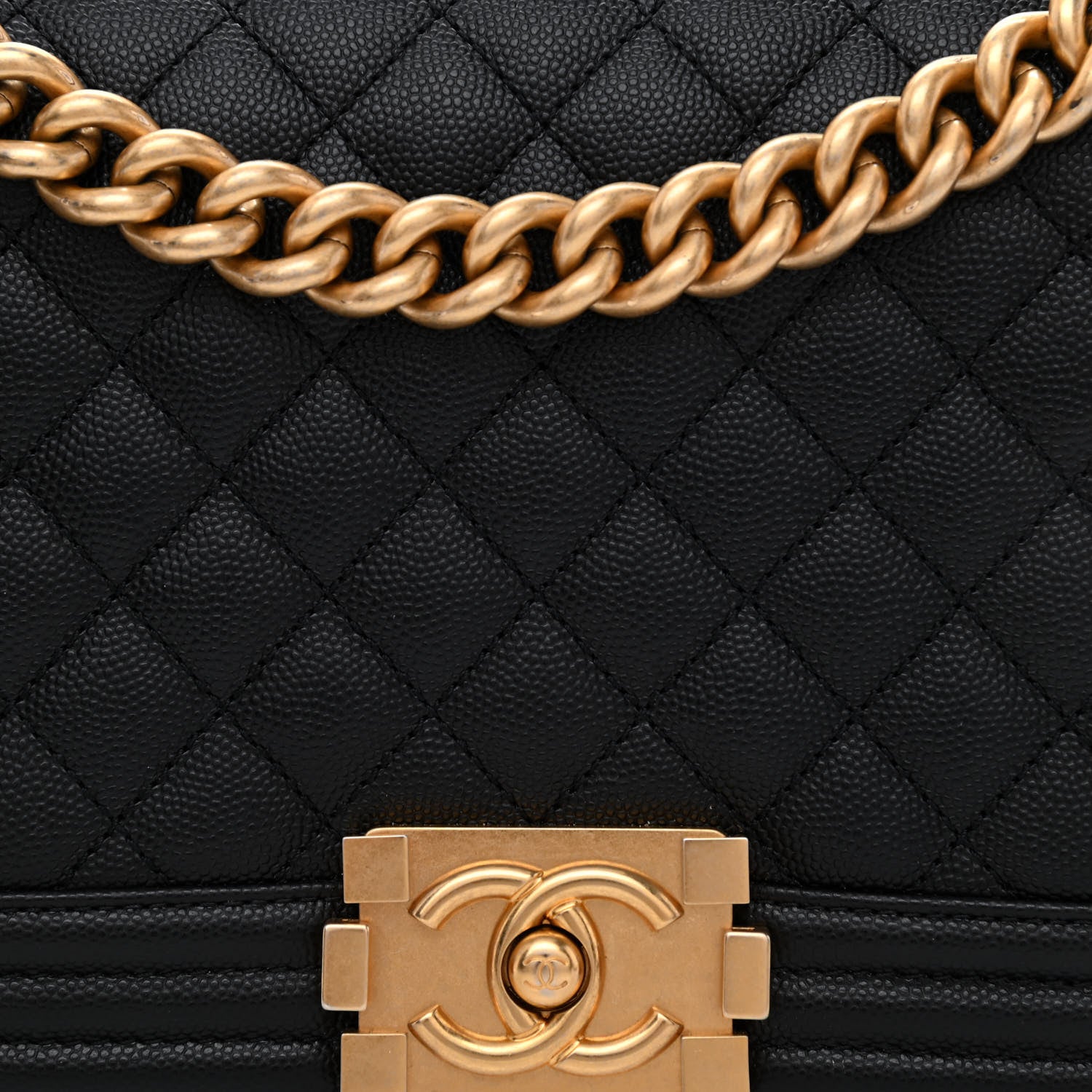 Chanel Caviar Quilted Medium Boy Flap Black 7 of 11