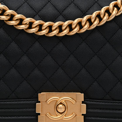 Chanel Caviar Quilted Medium Boy Flap Black 7 of 11