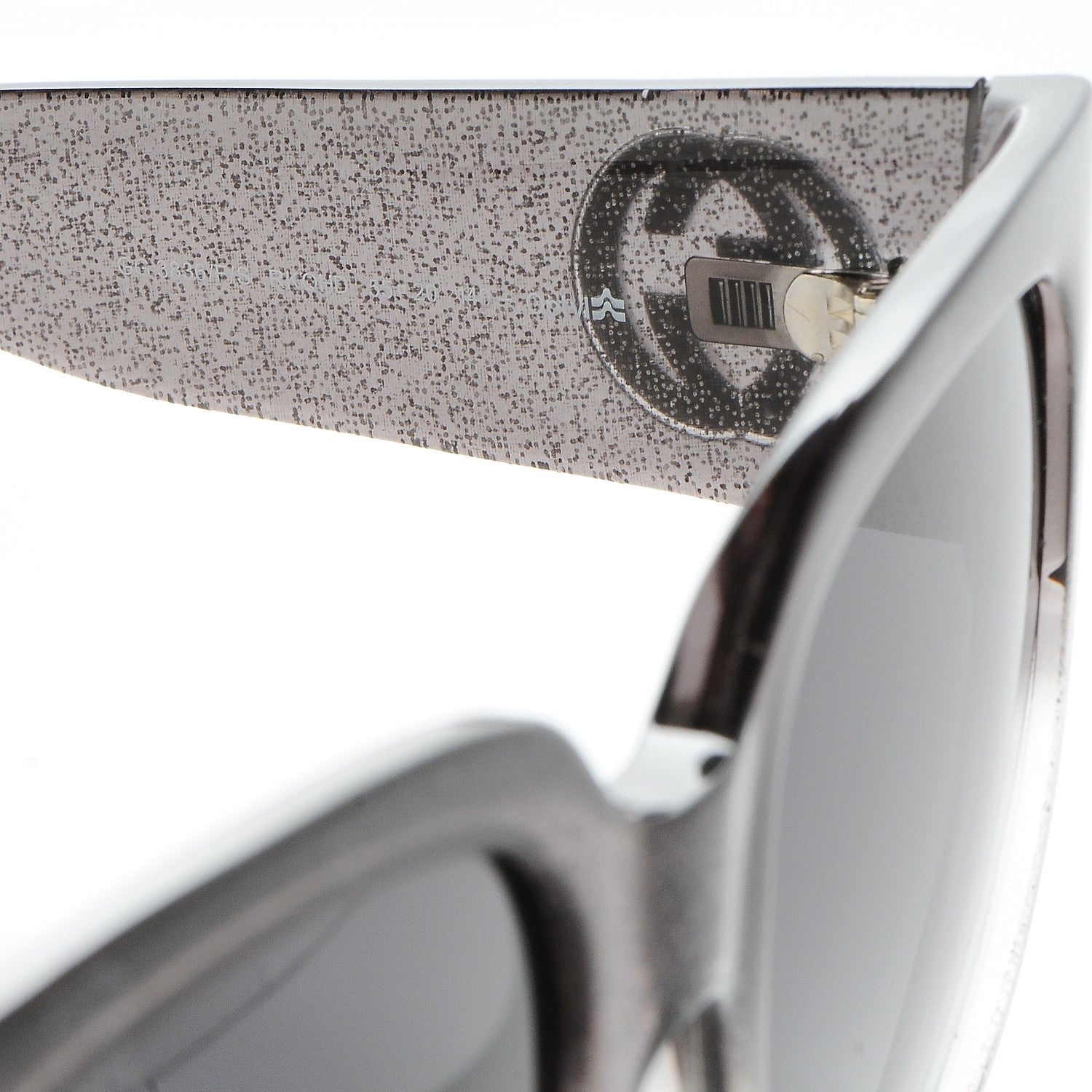 Gucci Glitter Square Optyl Sunglasses 3836/F/S Black Silver 5 of 8