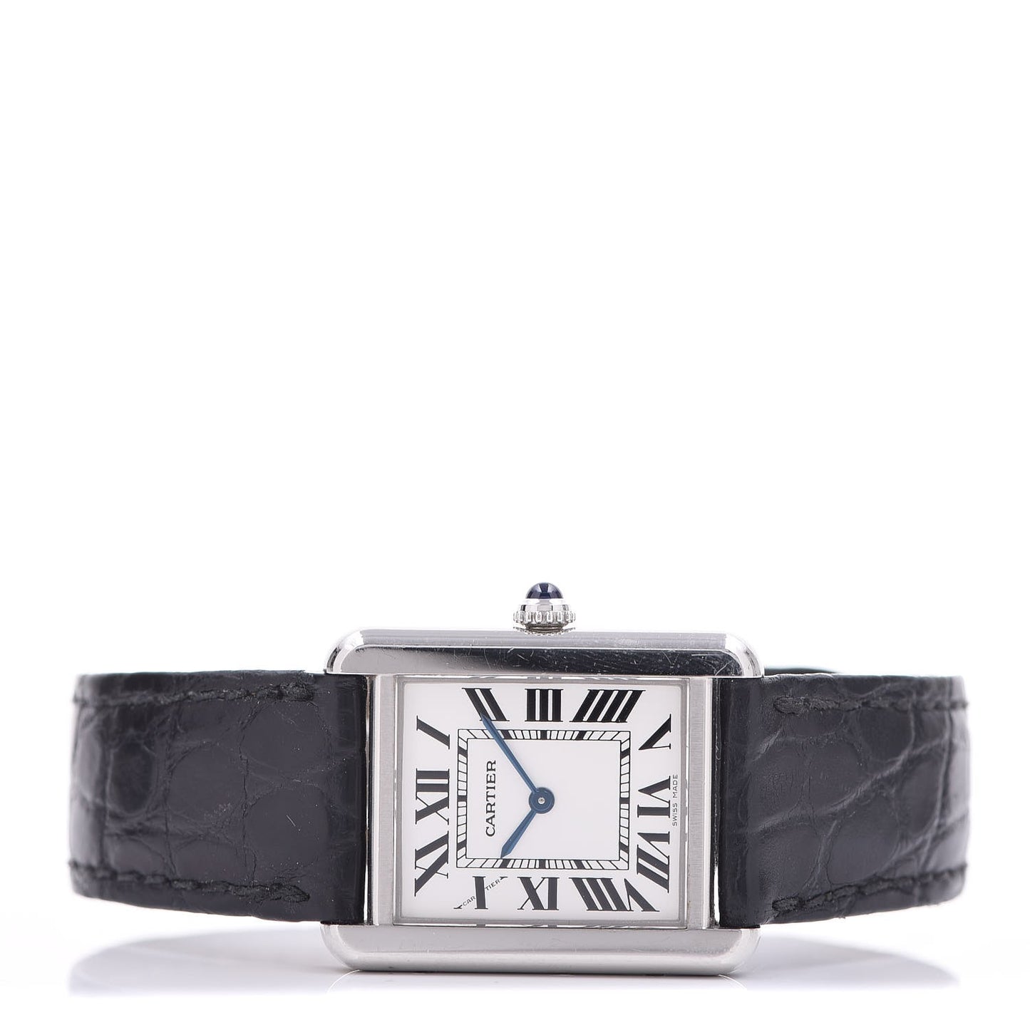 Stainless Steel Alligator 24mm Tank Solo Quartz Watch