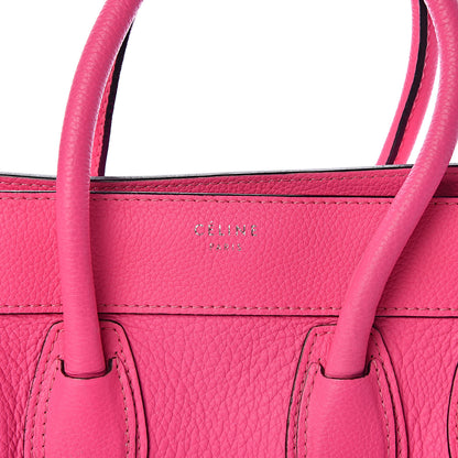 Celine Drummed Calfskin Micro Luggage Fluo Pink 12 of 12