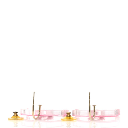 Chanel Lucite CC Drop Earrings Pink 3 of 5