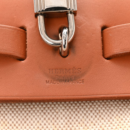 Hermes Toile Vache Calfskin Herbag 30 PM Naturel 8 of 15