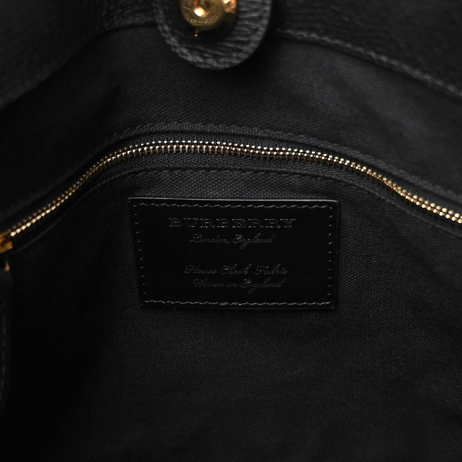 Burberry Grainy Calfskin House Check Small Canterbury Black 6 of 10