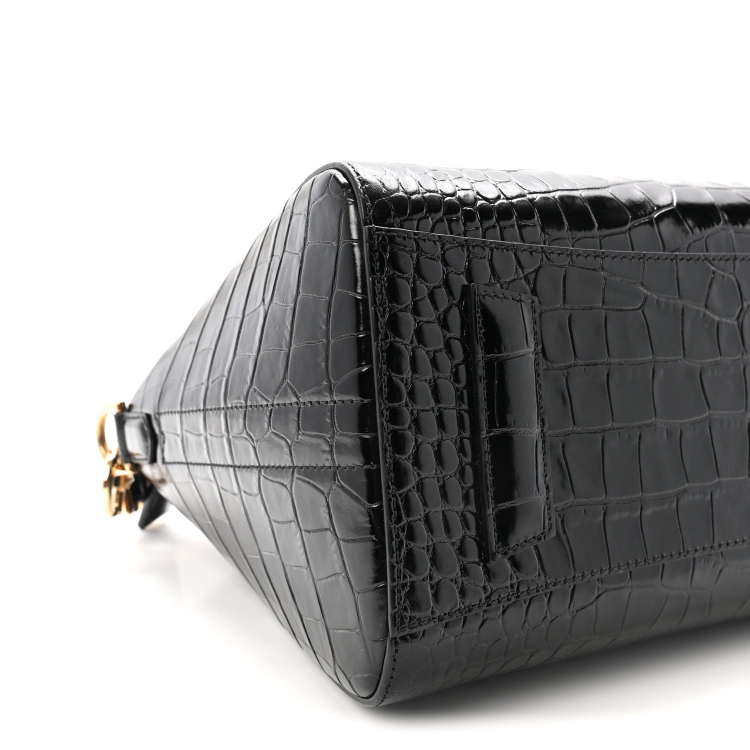 Givenchy Calfskin Crocodile Embossed Small Antigona Black 9 of 10