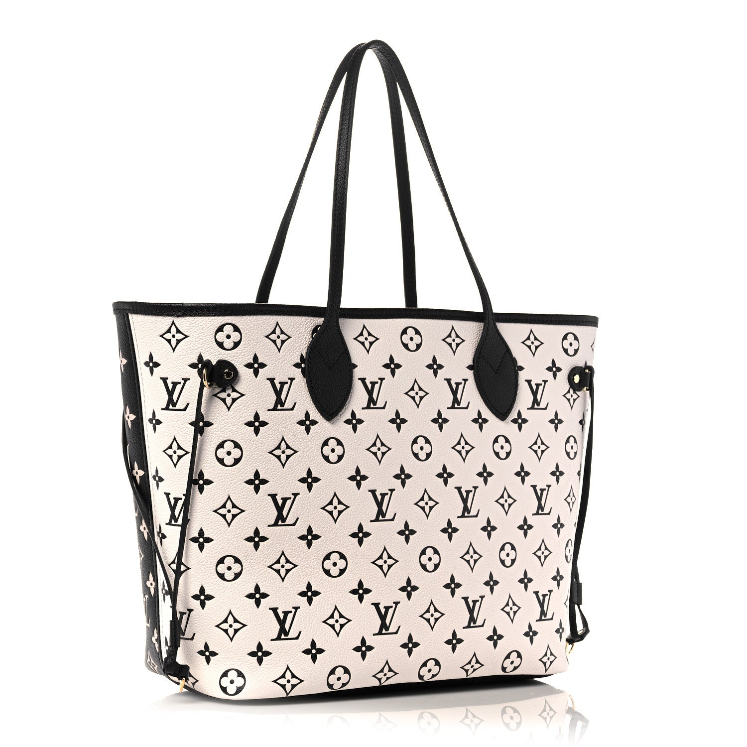 Louis Vuitton Empreinte Spring In The City Neverfull MM Black White Pink 3 of 9