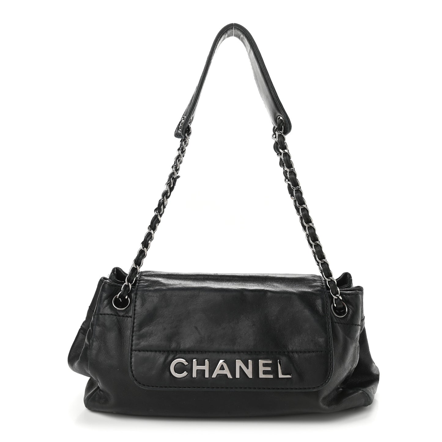 Lambskin Rock and Chic Shoulder Bag Black