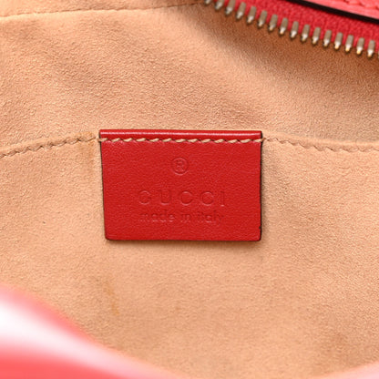 Gucci Calfskin Matelasse Small GG Marmont Chain Shoulder Bag Hibiscus Red 6 of 10