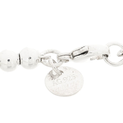 Tiffany Sterling Silver 4mm Bow Bead Bracelet 3 of 3
