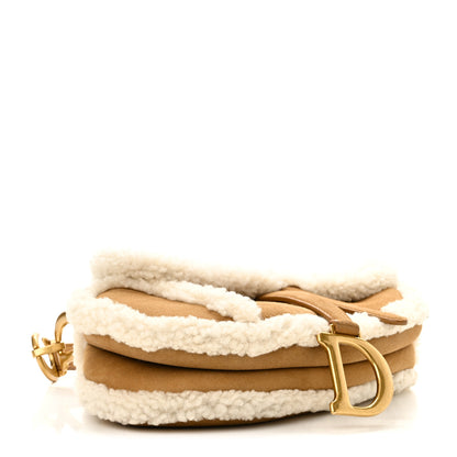 Christian Dior Shearling Saddle Bag Camel 7 of 19