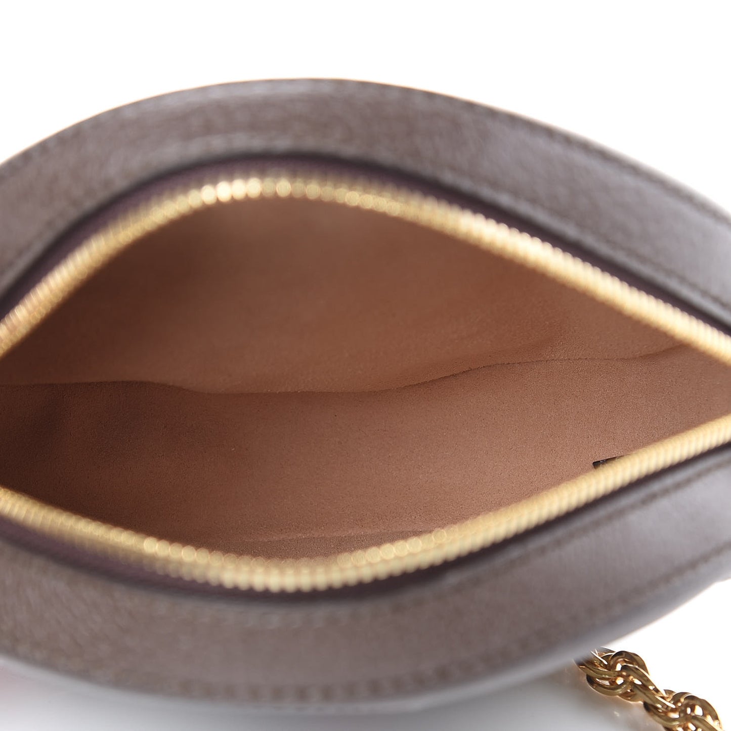 GG Supreme Monogram Web Mini Ophidia Round Shoulder Bag Brown