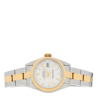 Rolex Stainless Steel 18K Yellow Gold 26mm Oyster Perpetual Datejust Watch White 69173 2 of 4