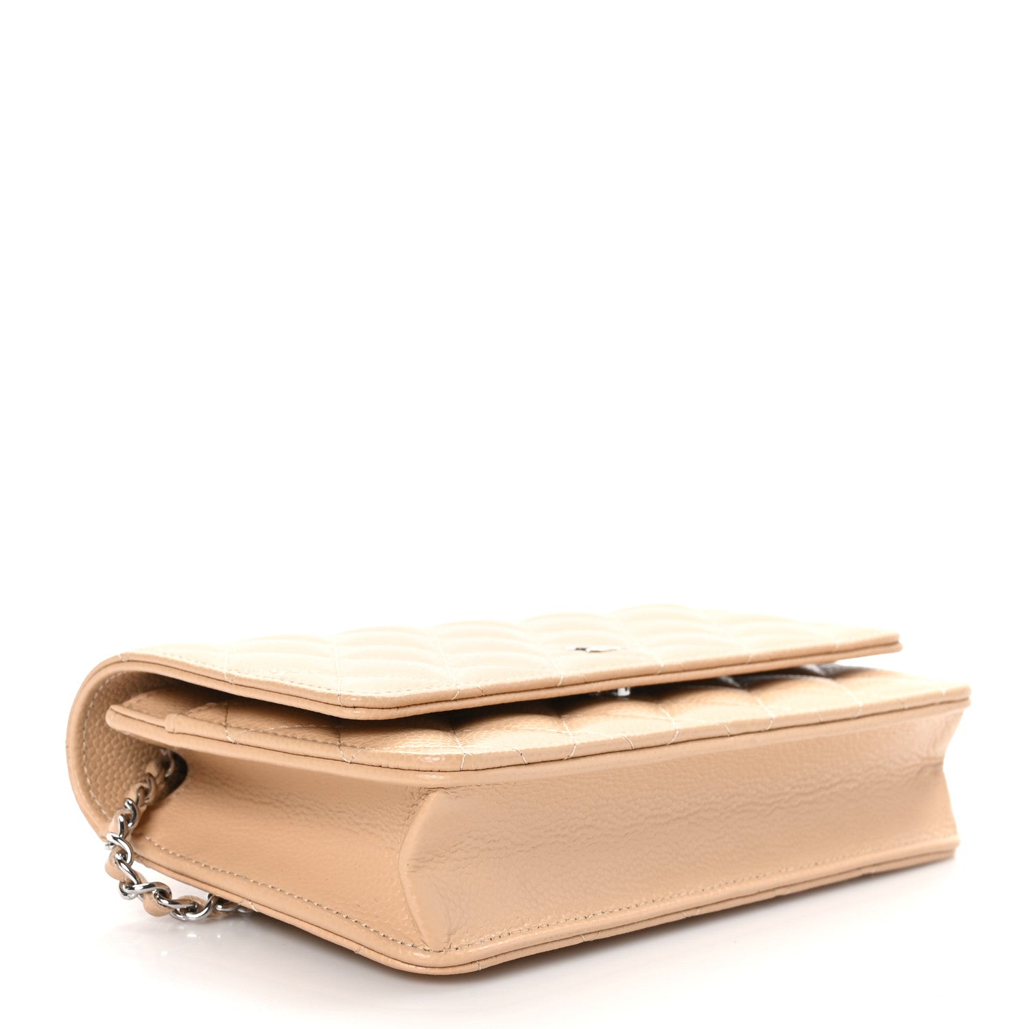 Chanel Caviar Quilted Wallet On Chain WOC Beige 4 of 11