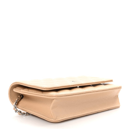 Chanel Caviar Quilted Wallet On Chain WOC Beige 4 of 11