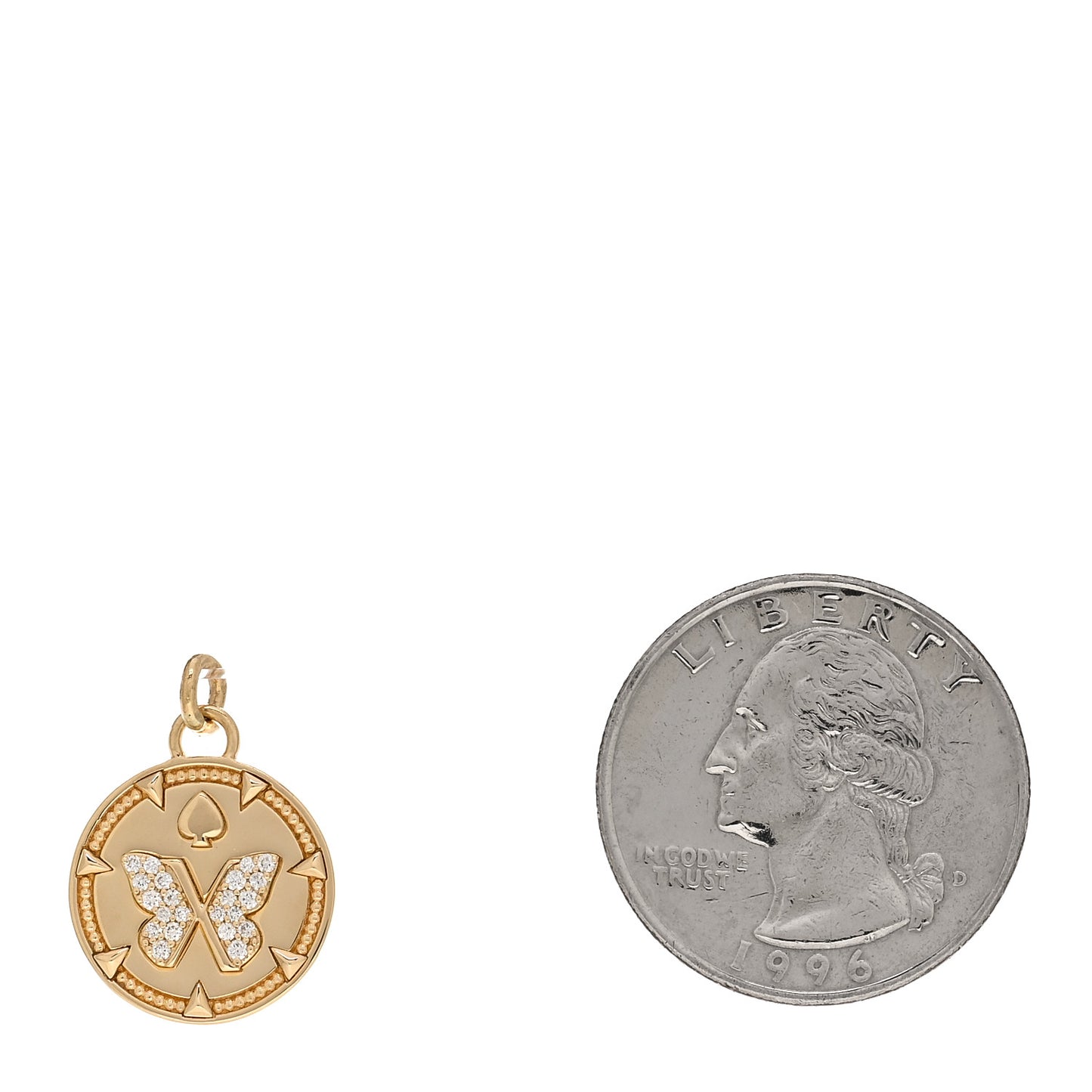 18K Yellow Gold Diamond Baby Reverie Medallion Pendant