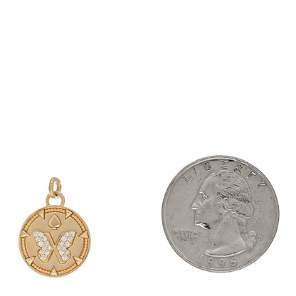 Foundrae 18K Yellow Gold Diamond Baby Reverie Medallion Pendant 2 of 3