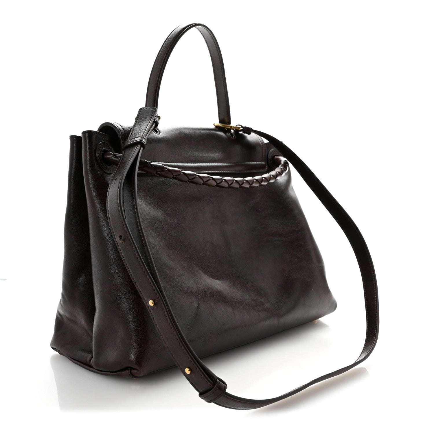 Bottega Veneta Silky Calfskin Medium Ciao Ciao Dark Mahogany 3 of 14